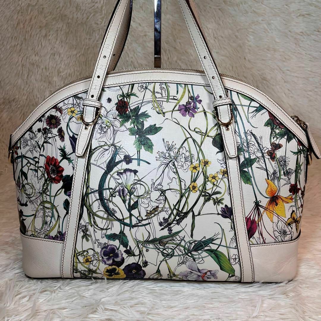 Gucci - 美品✨GUCCI 2way フローラル トートバッグ 花柄 ショルダーの