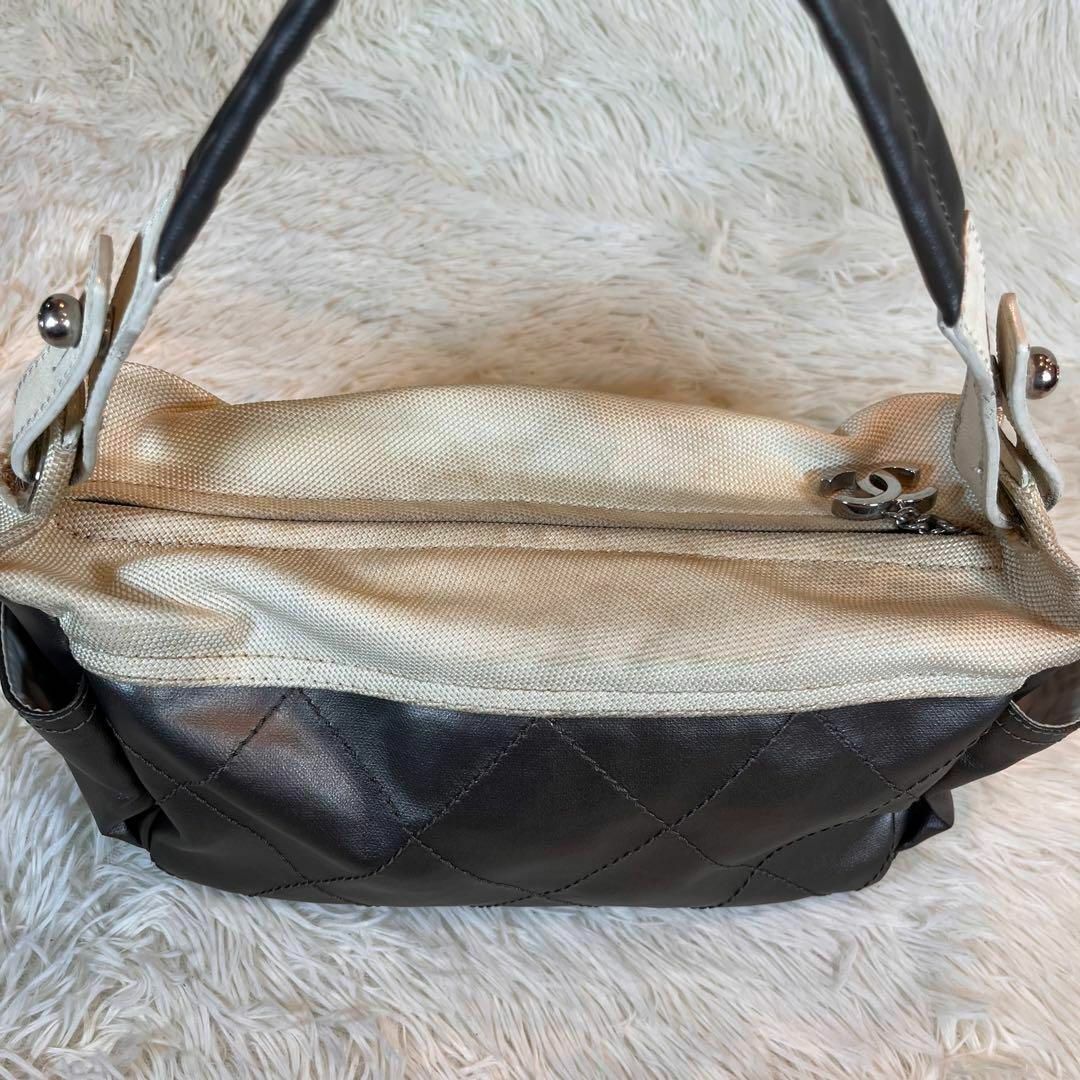 美品✨シャネル パリビアリッツ ワンショルダー マトラッセ シルバー