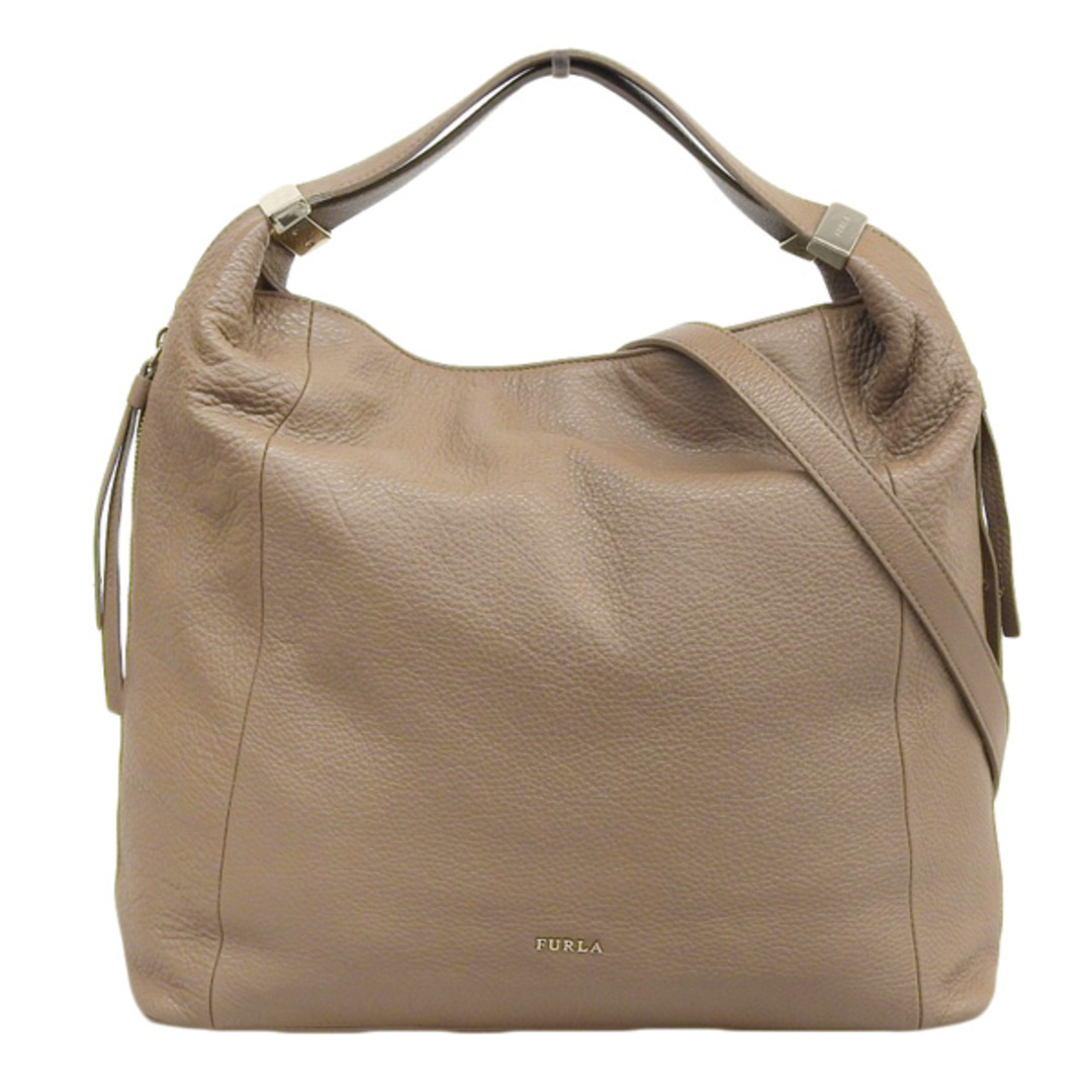 Furla - 【中古】FURLA フルラ レザー 2WAY トートバッグ - グレージュ
