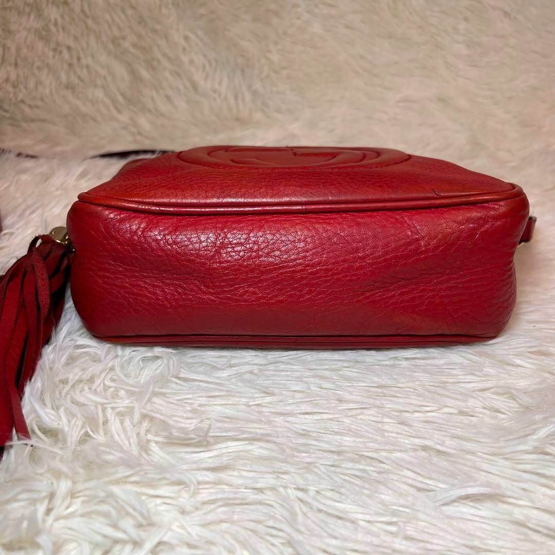 美品✨GUCCI インターロッキング ショルダー フリンジ ソーホー 赤 レザー