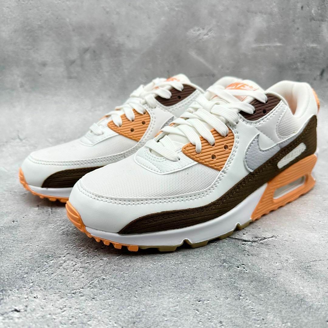 未使用】NIKE エアマックス90 WMNS ホワイト コーデュロイ スエード