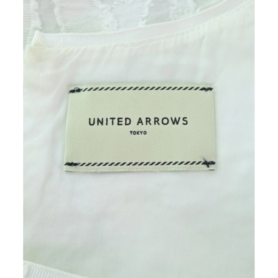 UNITED ARROWS(ユナイテッドアローズ)のUNITED ARROWS ブラウス -(XL位) 白(総柄) 【古着】【中古】 レディースのトップス(シャツ/ブラウス(長袖/七分))の商品写真