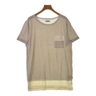 アクネ(ACNE)のAcne アクネ Tシャツ・カットソー XS アイボリーx茶(ボーダー) 【古着】【中古】(カットソー(半袖/袖なし))