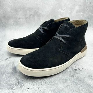 クラークス(Clarks)の【美品】クラークス Court Lite デザートブーツ ブラック スエード(その他)