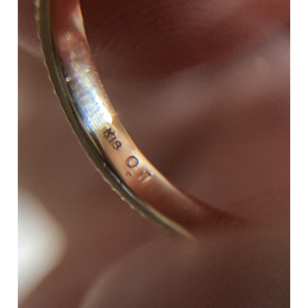 新品　k18  ピンキーリング　ミルウチ　イエローゴールド　3号 レディースのアクセサリー(リング(指輪))の商品写真