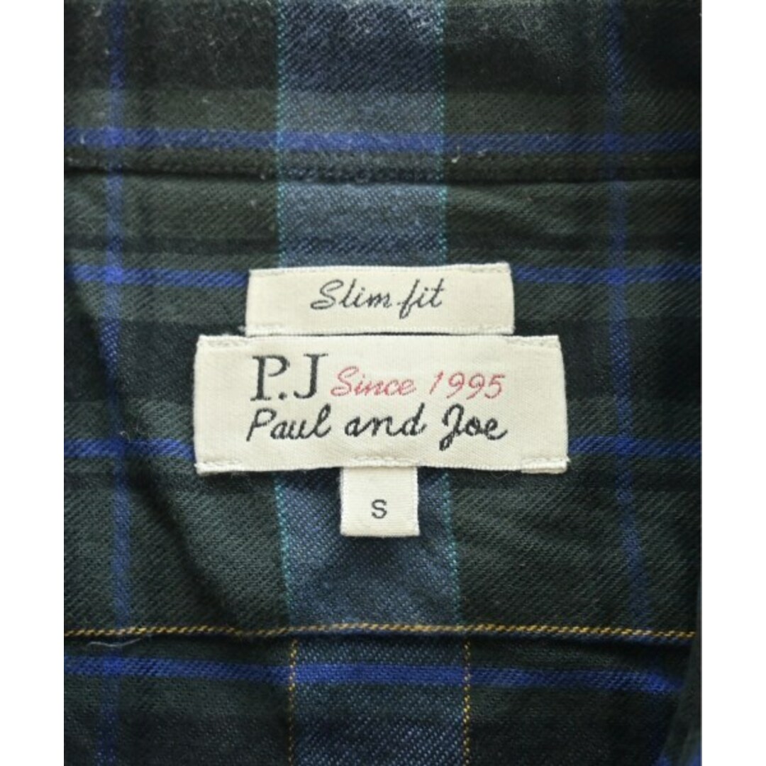 PAUL & JOE(ポールアンドジョー)のPAUL&JOE カジュアルシャツ S 緑x青x黒(チェック) 【古着】【中古】 メンズのトップス(シャツ)の商品写真