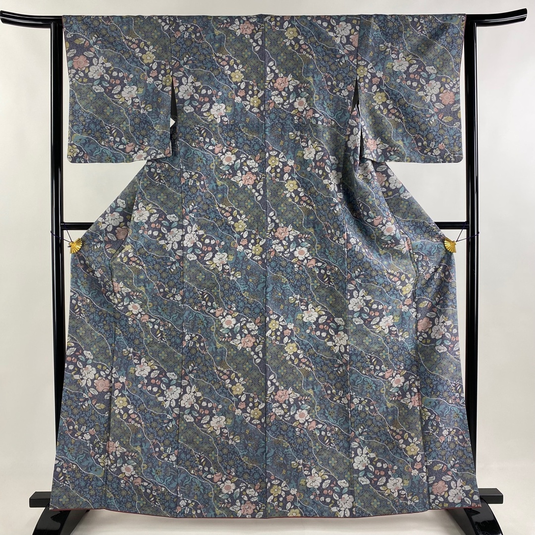 小紋 身丈163cm 裄丈63.5cm 化繊 美品 優品 【中古】 | フリマアプリ ラクマ
