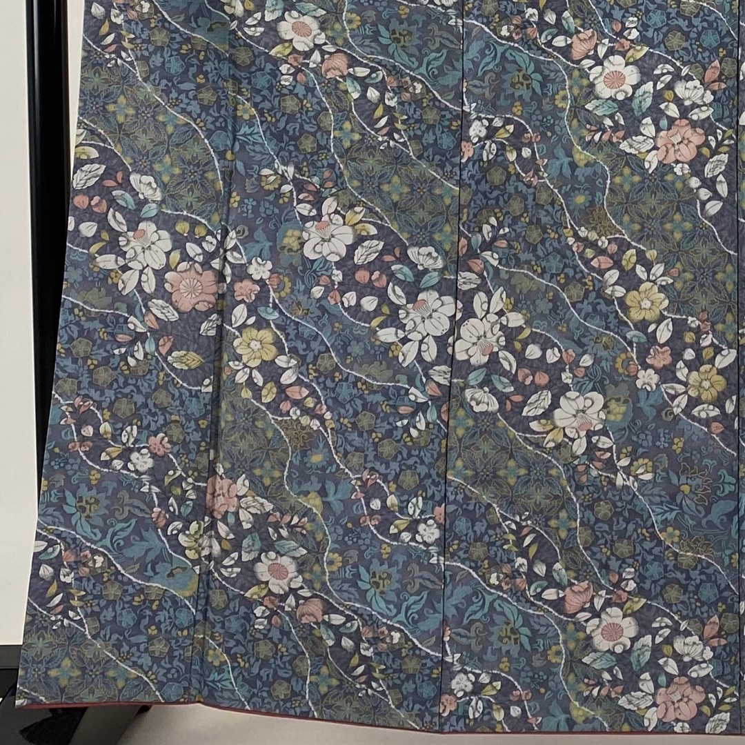 小紋 身丈163cm 裄丈63.5cm 化繊 美品 優品 【中古】