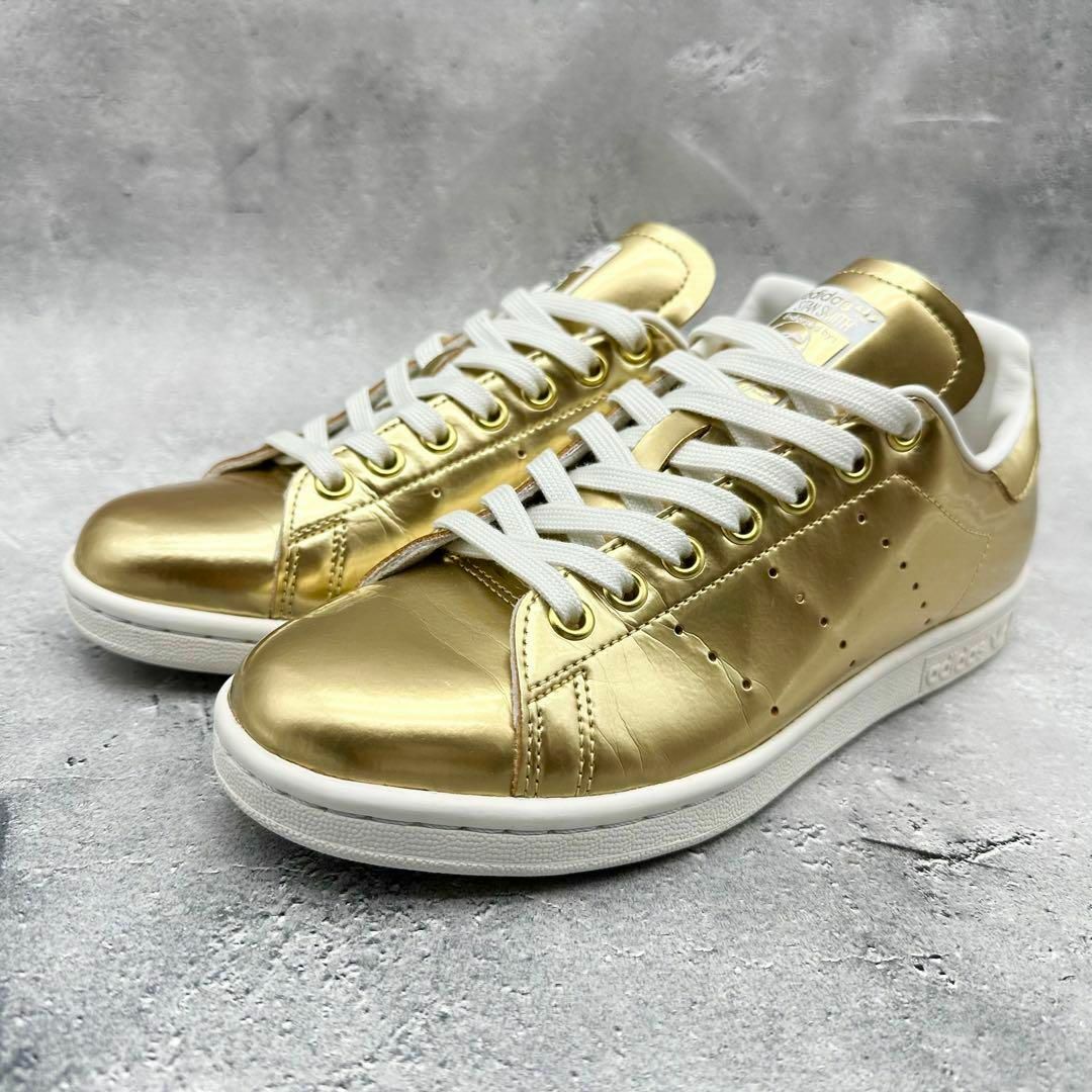 【極美品】adidas スタンスミス ゴールドメタル レザー 金 カジュアル