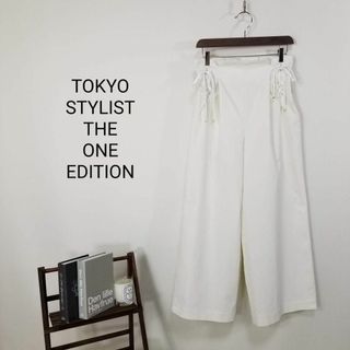 東京スタイルTOKYO STYLEハイウエストワイドパンツ白9号(バギーパンツ)