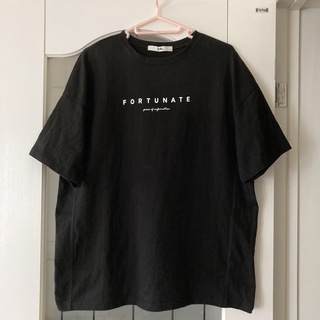 グレイル(GRL)のGRL グレイル オーバーサイズ ロゴTシャツ 綿100% ブラック(Tシャツ(半袖/袖なし))