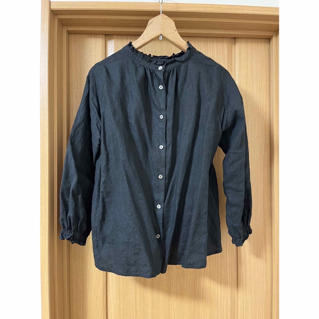 nest Robe(ネストローブ)のnest Robe  リネンスタンドフリルブラウス レディースのトップス(シャツ/ブラウス(長袖/七分))の商品写真