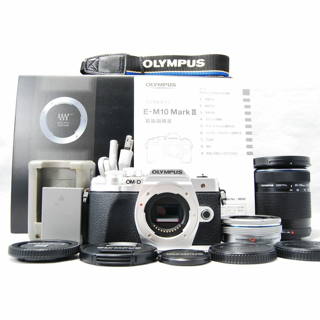 OLYMPUS(オリンパス)のOLYMPUS OM-D E-M10 Mark III ダブルズームキット スマホ/家電/カメラのカメラ(ミラーレス一眼)の商品写真