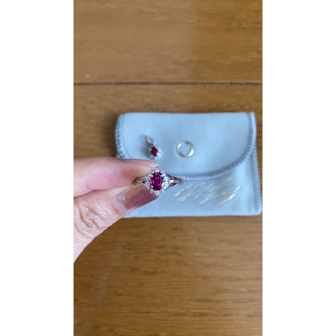 ルビー ダイヤモンド プラチナ リング ネックレストップ ルビー ダイヤモンド プラチナ リング ネックレストップ