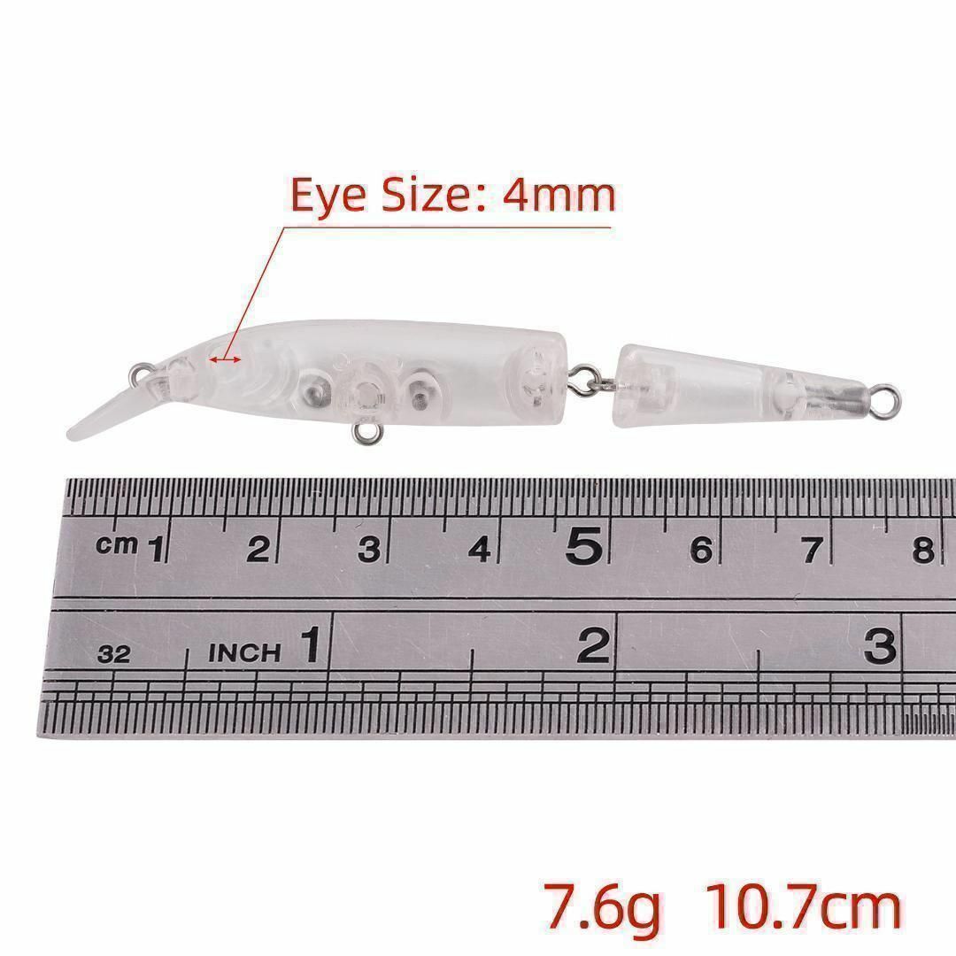春先取りの ジョイント ミノー ルアー 10cm 7.75g 無塗装 2個 リール