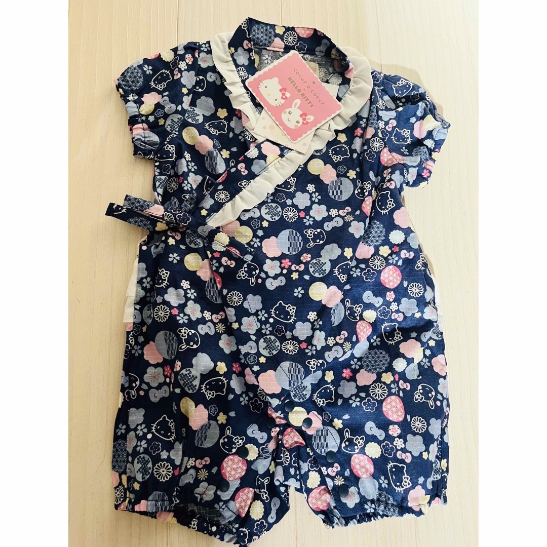 coeur a coeur(クーラクール)の新品❗️キムラタン　クーラクール　キティ　甚平　70 キッズ/ベビー/マタニティのベビー服(~85cm)(甚平/浴衣)の商品写真