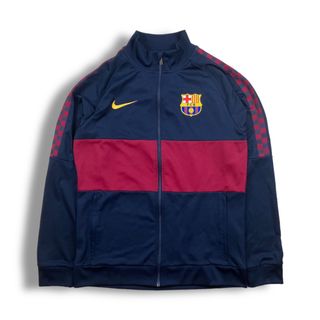 エフシーバルセロナ 中綿ブルゾン サッカー ハイネック バイカラー ジャケット  キッズ 男の子用 160サイズ ネイビー FCBARCELONA