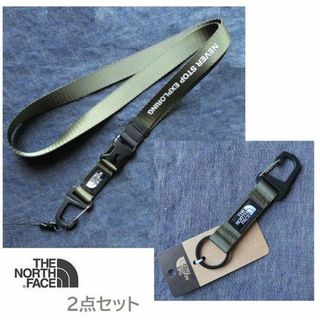 ザノースフェイス(THE NORTH FACE)の2点セット TNF ストラップ キーホルダー NN32120 NN32001NT(その他)