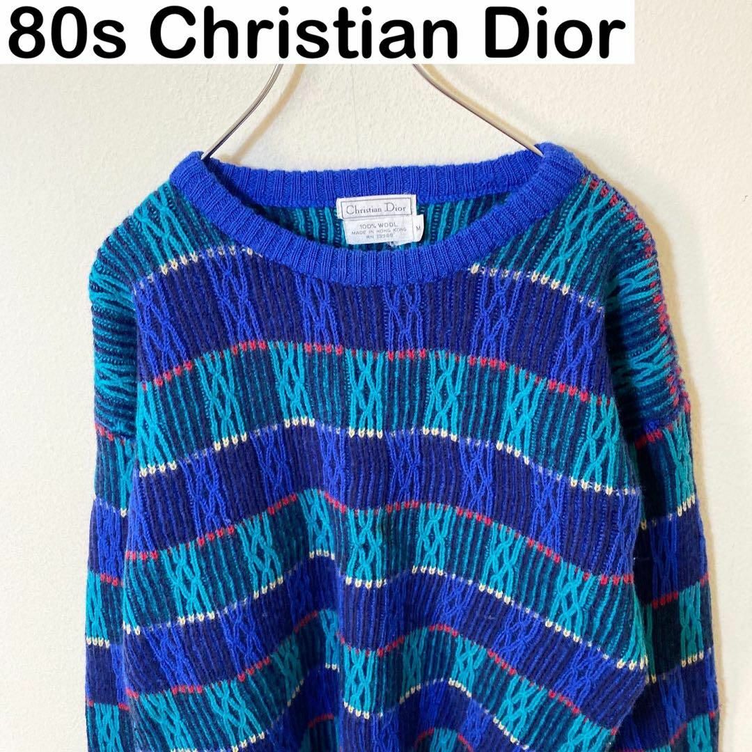 80s Christian Dior 3D ニット　　ヴィンテージニット/セーター