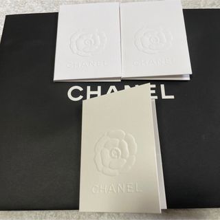 シャネル(CHANEL)の3. シャネル カメリア カードペーパーケース 3枚セット(ショップ袋)