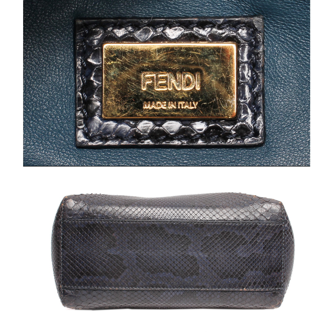 フェンディ FENDI 2wayレザーハンドバッグ パイソン柄 レディース