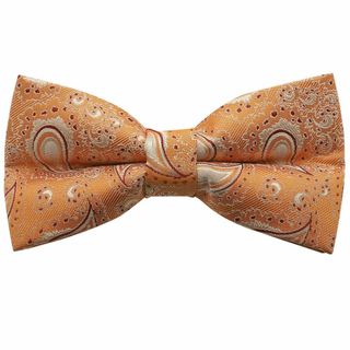 Bowties.jp オレンジ ペイズリー 蝶ネクタイ ボウタイ 簡易装着タイプ(その他)