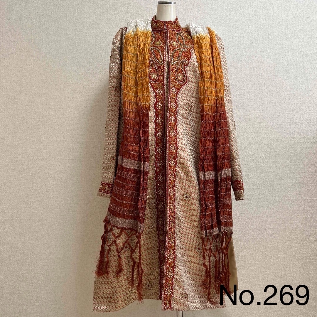 【No.269】メンズ　民族衣装　シェルワニ　婚礼用　インド　ネパール