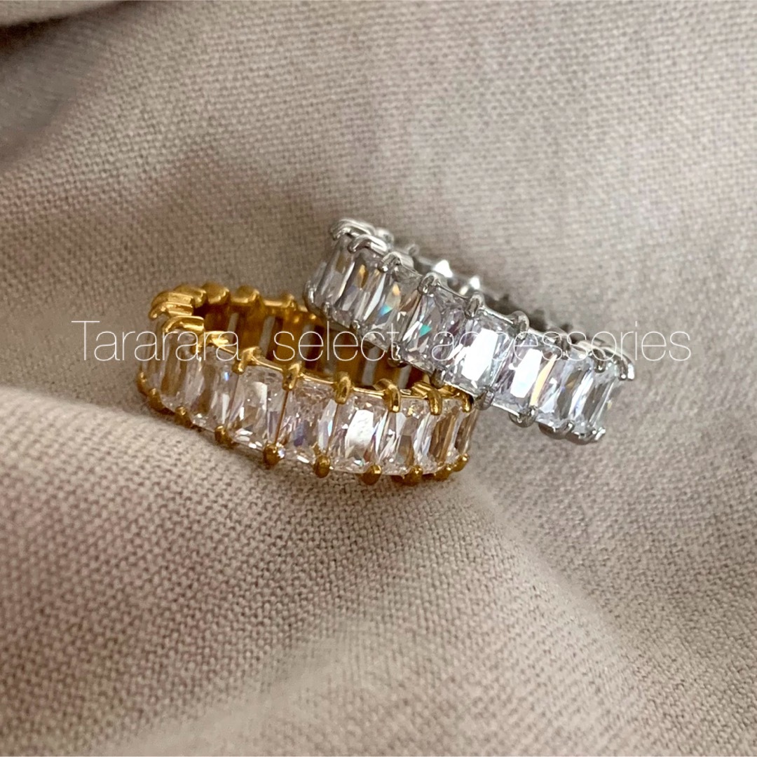 ●stainlessCzフルエタニティRing G●金属アレルギー対応 レディースのアクセサリー(リング(指輪))の商品写真