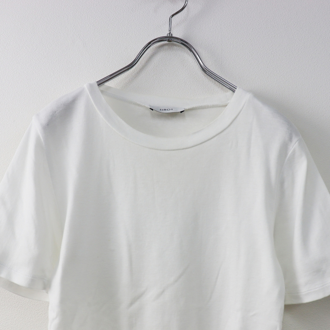 イロット IIROT Soft Cotton Tシャツ 2/ホワイト コットン カットソー 半袖 ヘム ラウンドカット【2400013478014】 3