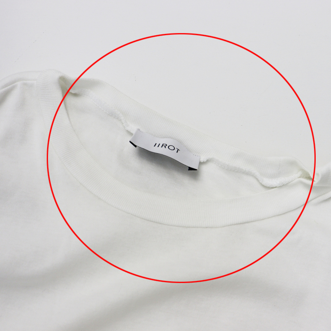 イロット IIROT Soft Cotton Tシャツ 2/ホワイト コットン カットソー 半袖 ヘム ラウンドカット【2400013478014】 8