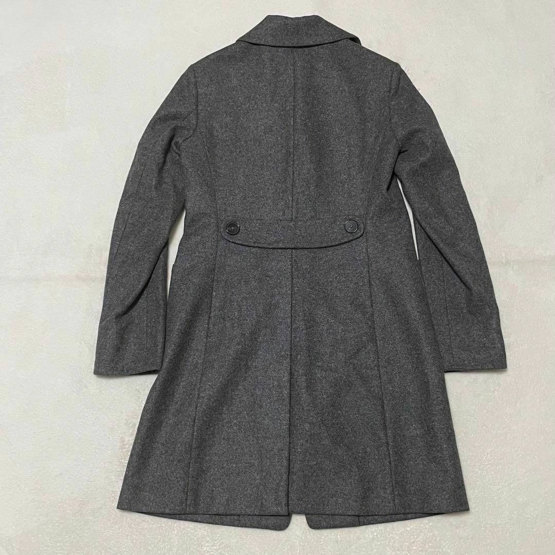 Jil Sander(ジルサンダー)の634 JIL SANDER チェスターコート グレー ウール シルク混 34 レディースのジャケット/アウター(チェスターコート)の商品写真