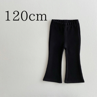韓国子供服 ボトムス ズボン フレアパンツ ブラック 子ども服 100cm(パンツ/スパッツ)