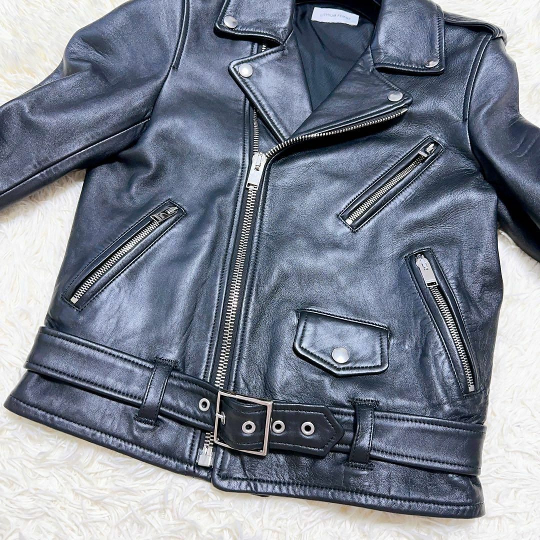 LITHIUM HOMME - 極美品☆LITHIUM FEMME ダブルライダースジャケット LITHIUM HOMME - 極美品☆LITHIUM FEMME ダブルライダースジャケット