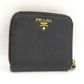 PRADA ラウンドファスナー 二つ折り財布 サフィアーノ レザー
