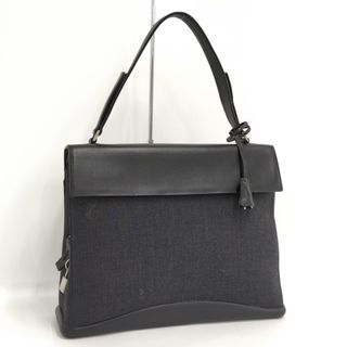 PRADA - PRADA ショルダーバッグ ナイロン レザー グレー ブラック