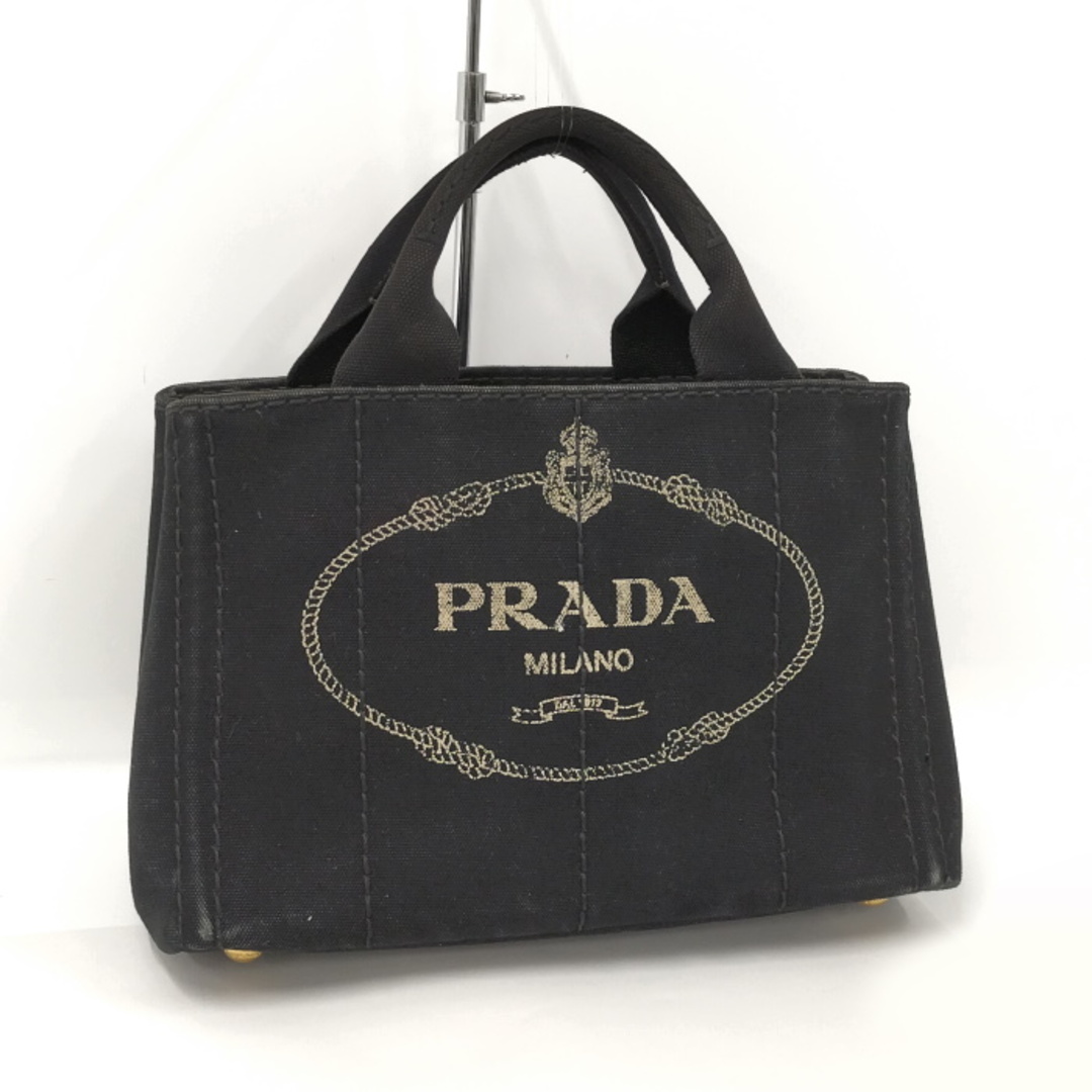 PRADA - PRADA カナパ ミニ トートバッグ キャンバス ブラック BN2439 ...