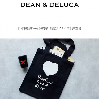 ディーンアンドデルーカ(DEAN & DELUCA)のコットンツイルトートバッグ Black DEAN & DELUCA 20周年限定(トートバッグ)