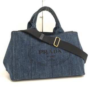 プラダ(PRADA)のPRADA カナパ 2WAYトートバッグ ハンドバッグ デニム ブルー(その他)