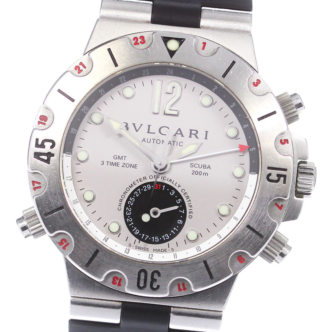 ブルガリ BVLGARI SD38SGMT ディアゴノ スクーバ GMT デイト 自動巻き メンズ 箱・保証書付き_769055