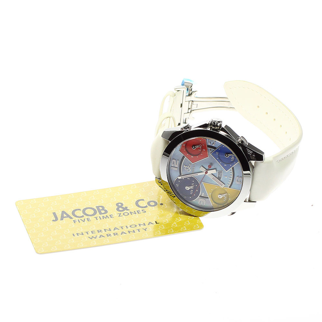 ジェイコブ JACOB&CO 5タイムゾーン デイト クォーツ メンズ 良品 保証書付き_764640