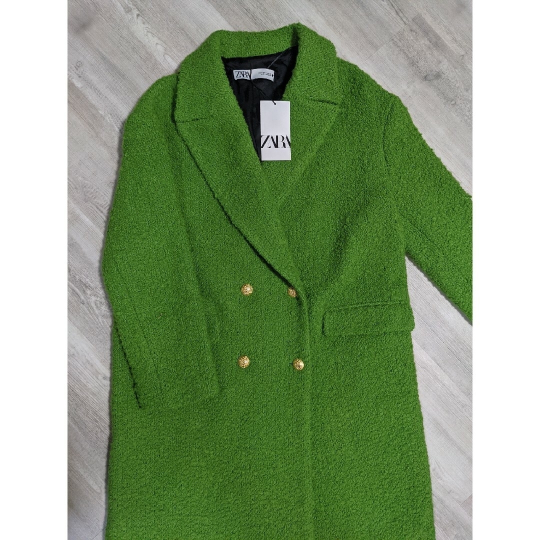 ZARA - ZARA ロングコート - LIMITED EDITION XSサイズ グリーン ZARA - ZARA ロングコート - LIMITED EDITION XSサイズ グリーン