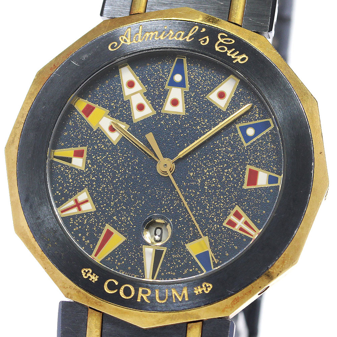 コルム CORUM 99.810.31 V-52 アドミラルズカップ ガンブルー YGコンビ クォーツ メンズ _768111