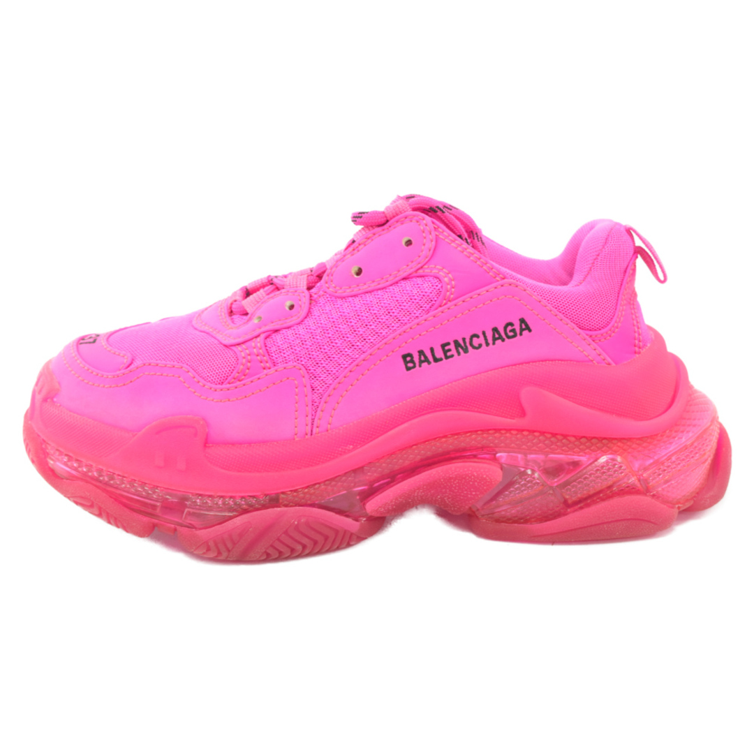 BALENCIAGA バレンシアガ Triple S トリプルS クリアソール ローカット ダッドスニーカー シューズ ピンク レディース 544351 US7/24.5cm