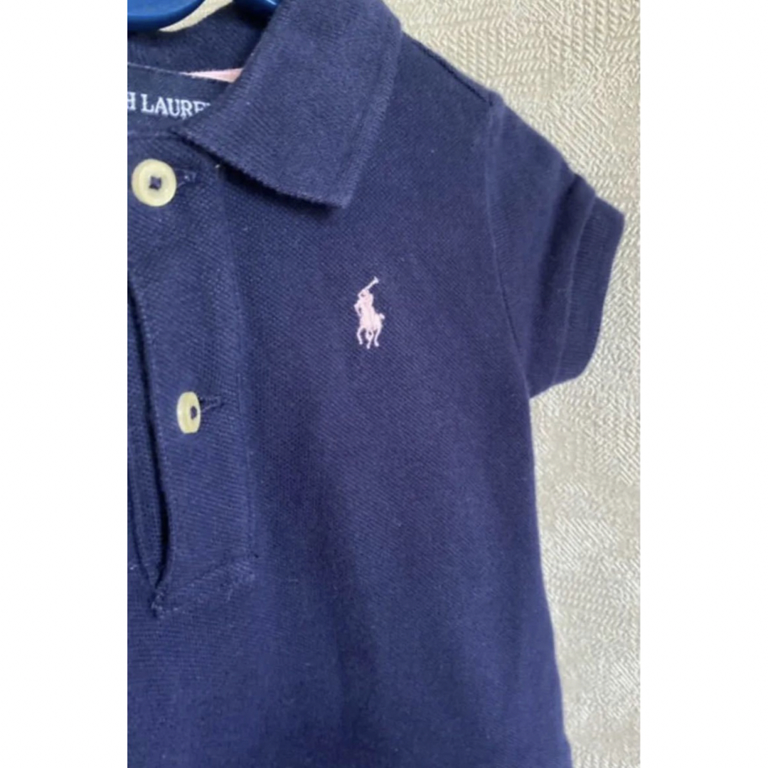 POLO RALPH LAUREN(ポロラルフローレン)のﾎﾟﾛ  ラルフローレン☆ポロシャツ風ワンピ キッズ/ベビー/マタニティのベビー服(~85cm)(ワンピース)の商品写真