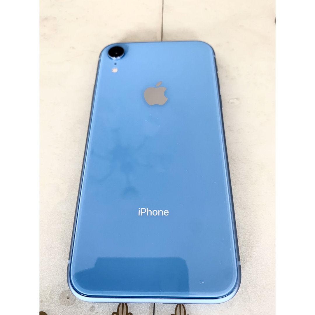 美品 iPhone XR ブルー バッテリー92% SIMフリー - スマートフォン本体