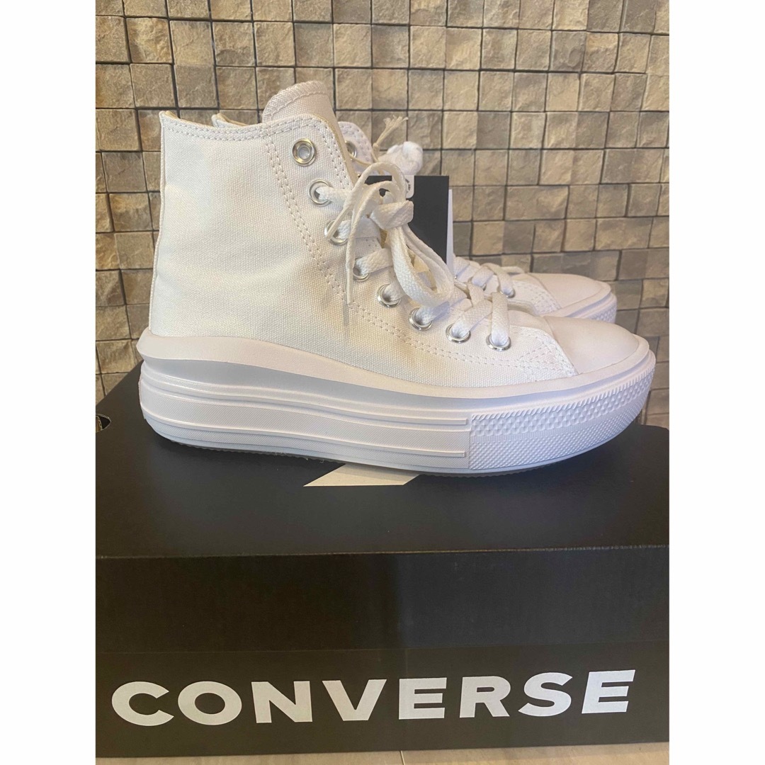 【レア商品】韓国限定　converse 白　24.0cm 厚底