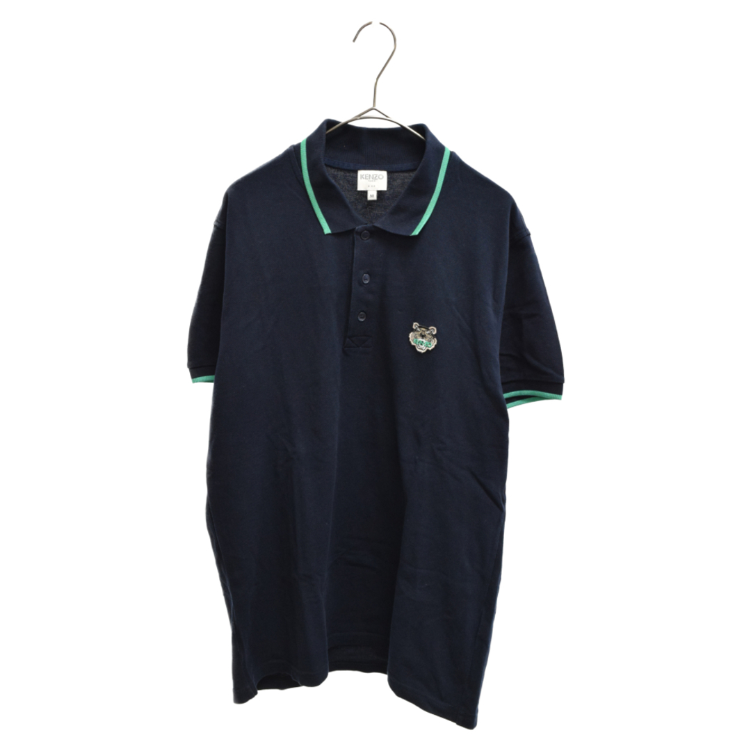KENZO ケンゾー Fitted Tiger Polo Shirt F665PO0014BA タイガー刺繍 半袖ポロシャツ ネイビー