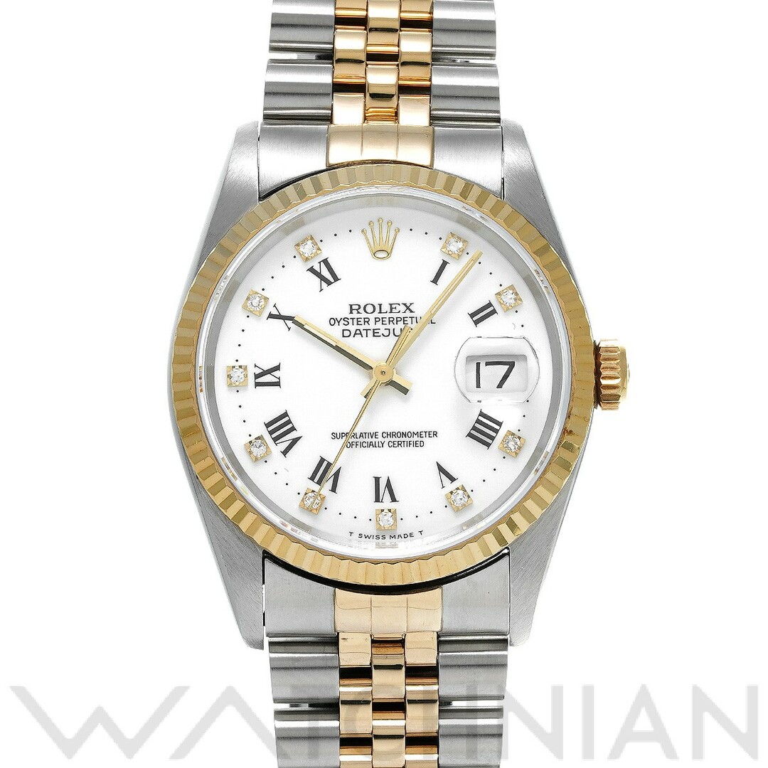 中古 ロレックス ROLEX 16233G S番(1994年頃製造) ホワイト /ダイヤモンド メンズ 腕時計