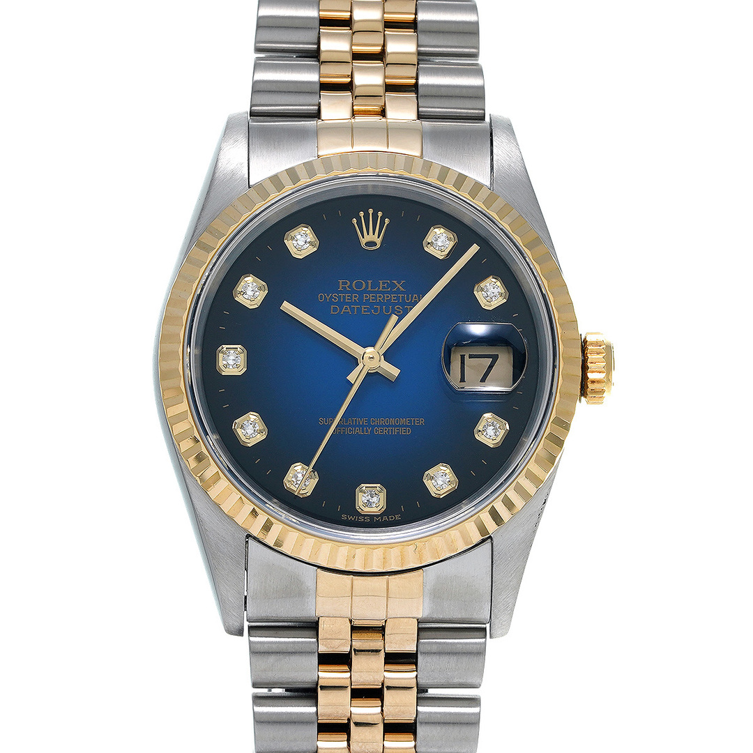 ロレックス ROLEX 16233G W番(1995年頃製造) ブルー・グラデーション /ダイヤモンド メンズ 腕時計