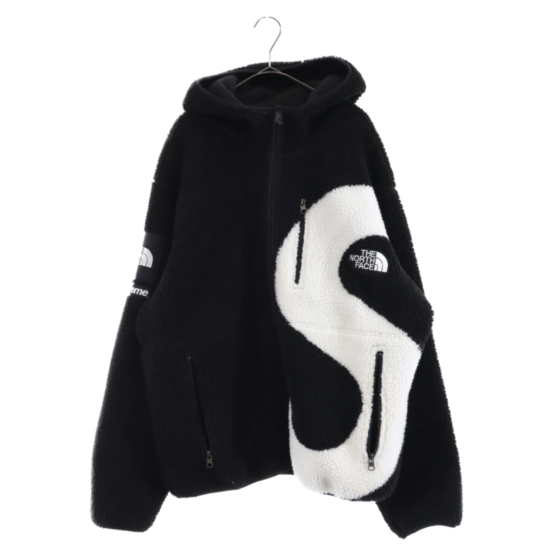 SUPREME シュプリーム 20AW×THE NORTH FACE S Logo Hooded Fleece Jacket ザノースフェイス  エスロゴ フーデッド フリース ジャケット ボアジャケット NT62004I ブラック/ホワイト | フリマアプリ ラクマ